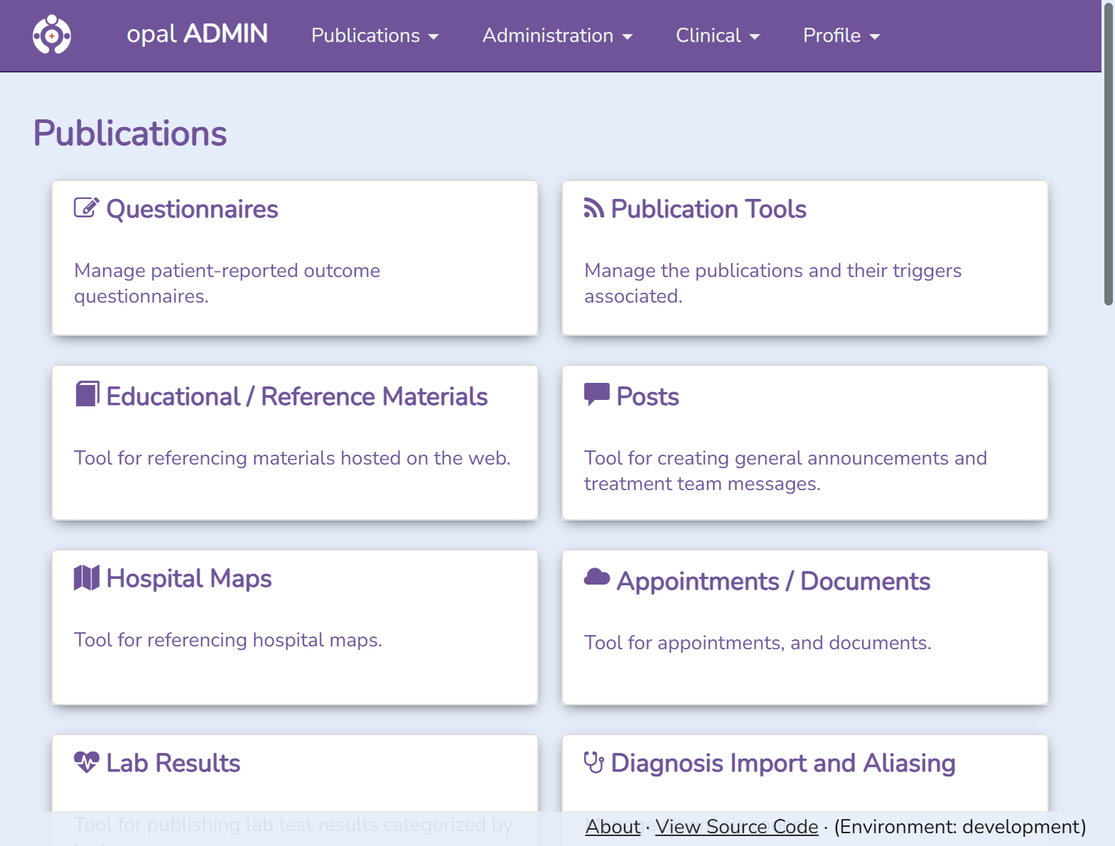 Navigation menu view